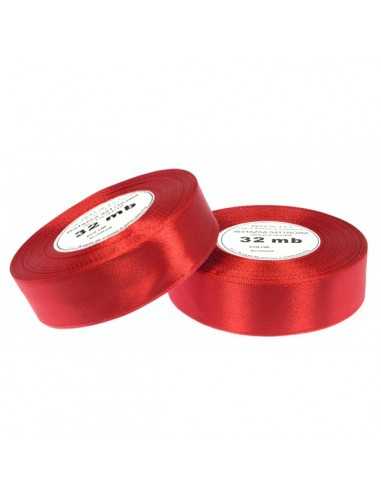 Ruban en satin rouge foncé (12mm) 32m