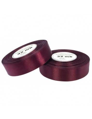 Ruban en satin bordeaux foncé (12mm) 32m