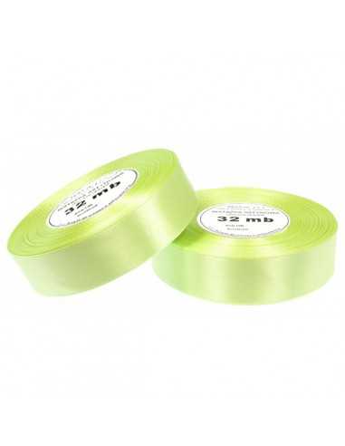 12mm WS8077 Ruban de satin chaux vert 32mb