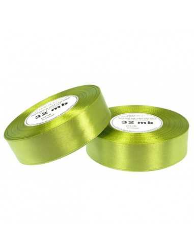 Ruban en satin vert pomme (12mm) 32m