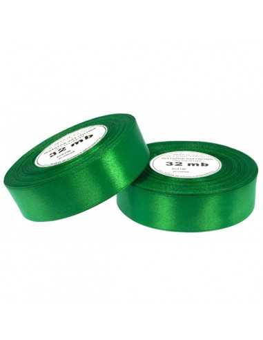 Ruban en satin vert intense (12mm) 32m