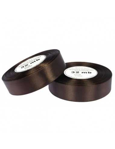 6mm WS8135 Ruban de satin sombre marron 32mb