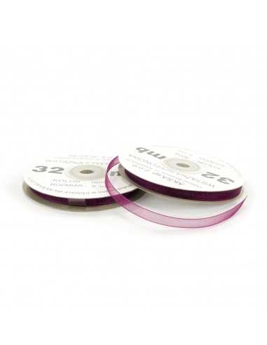 6mm WO9054 Ruban de mousseline prune 32mb