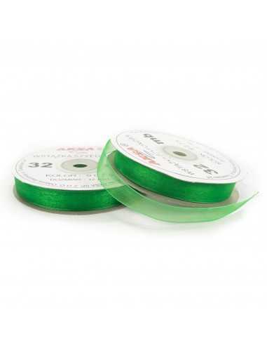 12mm WO9075 Ruban de mousseline vert 32mb