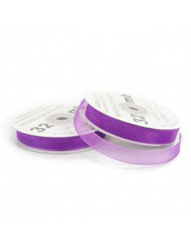 12mm WO9123 Ruban de mousseline sombre violet 32mb