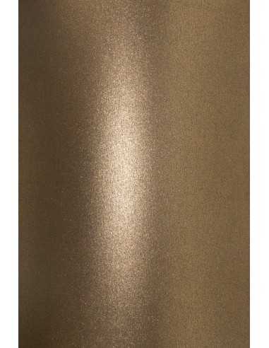 Papier décoratif métallisé Aster Metallic 250g Club Gold marron 72x100cm R100