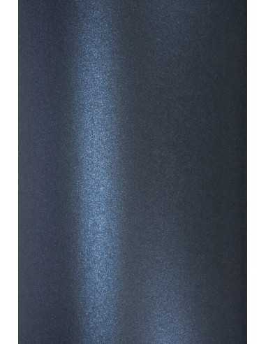 Papier métallisé bleu marine nacré 250g Aster Metalllic Queens Blue (72x100cm)