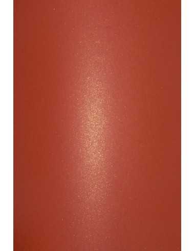 Papier métallisé rouge-doré nacré 280g Aster Metalllic Ruby Gold (72x100cm)