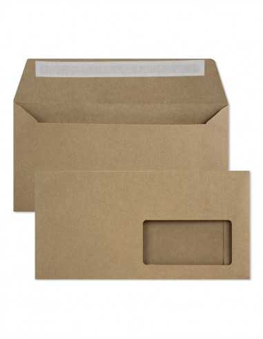 Enveloppe décorative unie écologique DL 11x22 HK EKO Kraft marron OKP 100g