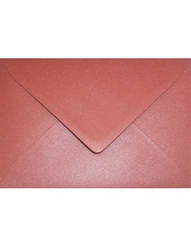 Enveloppe décorative perle métallisée B6 12,5x17,5 NK Aster Metallic Ruby rouge 120g