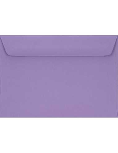 Enveloppe colorée violette C6 (11,4x16,2cm) bande adhésive Burano Violet 90g