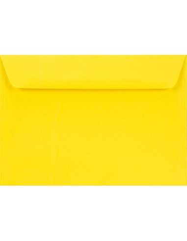 Enveloppe colorée jaune C6 (11,4x16,2cm) bande adhésive Burano Giallo Zolfo 90g