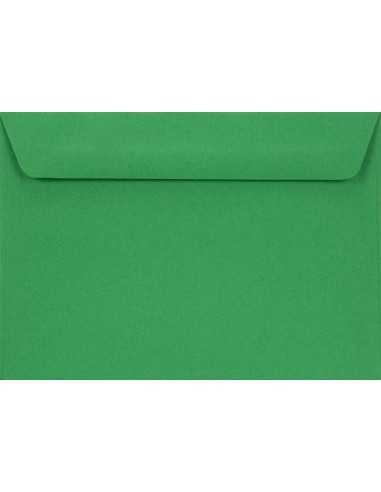 Enveloppe colorée verte C6 (11,4x16,2cm) bande adhésive Burano Verde Bandiera 90g