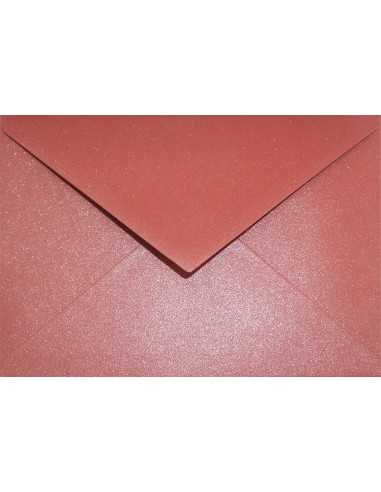 Enveloppe décorative perle métallisée C6 11,4x16,2 NK Aster Metallic Ruby rouge 120g