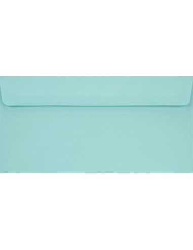 Enveloppe décorative couleur unie DL 11x22 HK Burano Azzurro lumineux bleu 90g