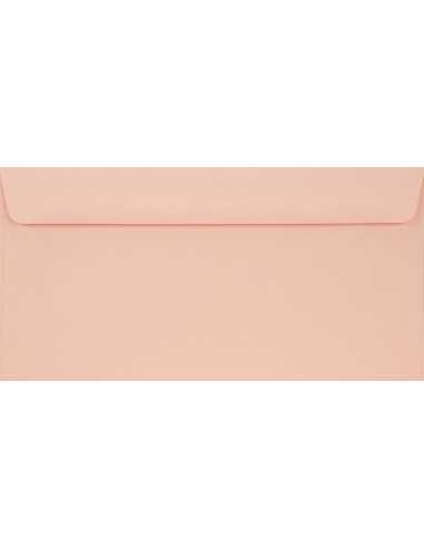 Enveloppe colorée rose clair DL (11x22cm) bande adhésive Burano Rosa 90g