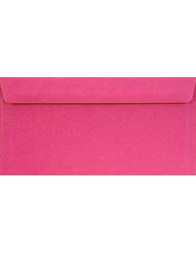 Enveloppe colorée rose foncé DL (11x22cm) bande adhésive Burano Rosa Shocking 90g