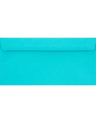 Enveloppe colorée bleue DL (11x22cm) bande adhésive Burano Azzurro Reale 90g