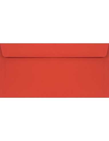 Enveloppe décorative couleur unie DL 11x22 HK Burano Rosso Scarlatto rouge 90g