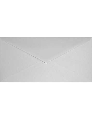 Enveloppe décorative perle métallisée DL 11x22 NK Sirio Pearl Merida White blanc 110g