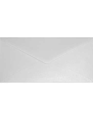 Enveloppe décorative perle métallisée DL 11x22 NK Sirio Pearl Ice White blanc 110g