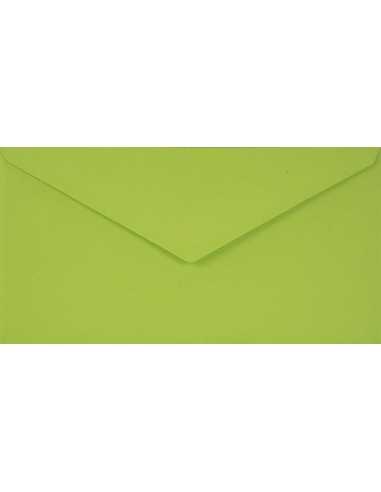 Enveloppe colorée verte claire DL (11x22cm) collage humide Sirio Color Lime 115g