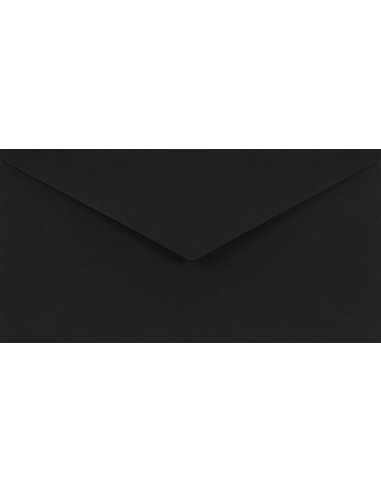 Enveloppe décorative couleur unie DL 11x22 NK Sirio Color Nero noir 115g