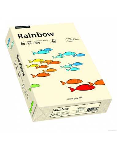 Papier coloré crème 160g Rainbow - 250 feuilles A4