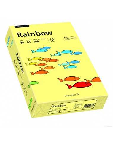 Papier coloré jaune clair 160g Rainbow - 250 feuilles A4