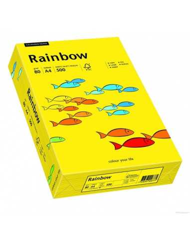 Papier coloré jaune foncé 160g Rainbow - 250 feuilles A4