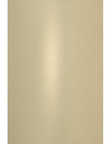 Papier métallisé vanille nacré 120g Aster Metalllic Gold Ivory - 10 feuilles A4