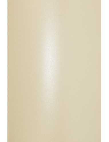 Papier décoratif métallisé perle Aster Metallic 120g Cream écru em. 10A4