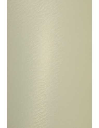 Papier métallisé vanille ondulé nacré 250g Aster Metalllic Gold Ivory Sea - 10 feuilles A4