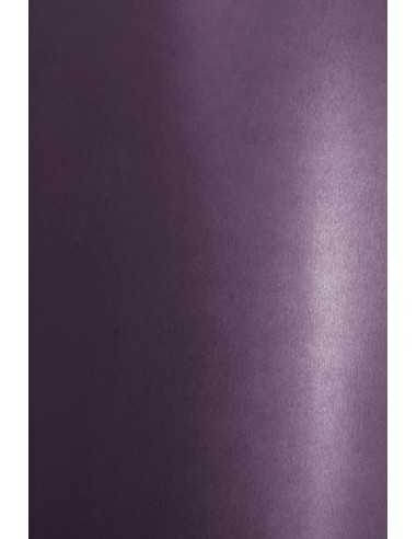 Papier métallisé violet foncé nacré 250g Aster Metalllic Deep Purple - 10 feuilles A4