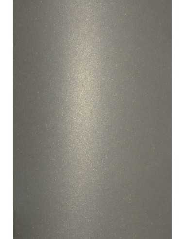 Papier décoratif métallisé perle Aster Metallic 280g Grey Gold gris l'or em. 10A4