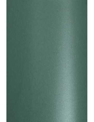 Papier métallisé vert foncé nacré 280g Aster Metalllic Green - 10 feuilles A4