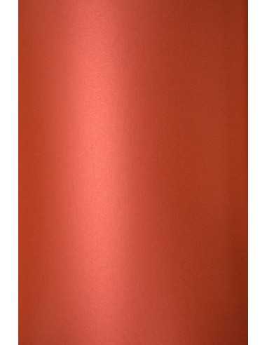 Papier métallisé rouge nacré 120g Curious Metallics Magma - 10 feuilles A4