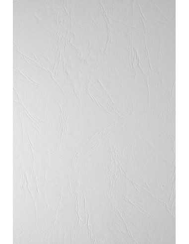 Papier décoratif texturé coloré écologique Keaykolour 300g Cuir blanc em. 10A4