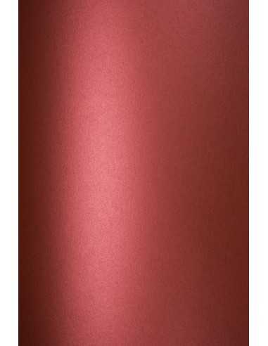 Papier métallisé bordeaux nacré 285g Stardream Mars - 10 feuilles A4