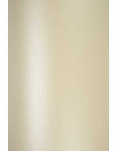 Papier métallisé crème nacré 120g Majestic Candelight Cream - 10 feuilles A4