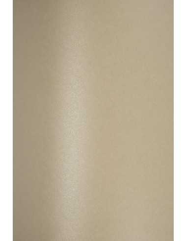 Papier métallisé beige nacré 120g Majestic Sand - 10 feuilles A4