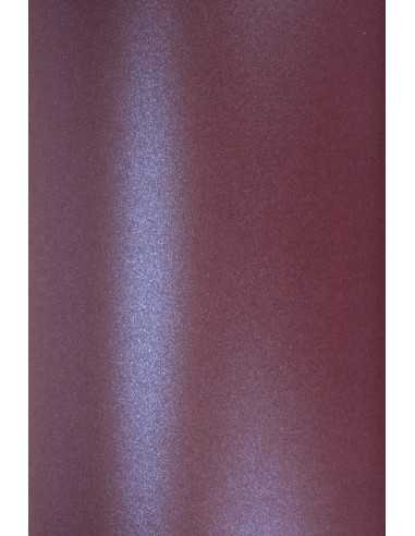 Papier métallisé violet foncé nacré 250g Majestic Night Club Purple - 10 feuilles A4