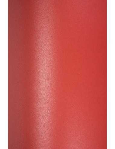 Papier décoratif métallisé perle Majestic 250g Emporer Red rouge em. 10A4