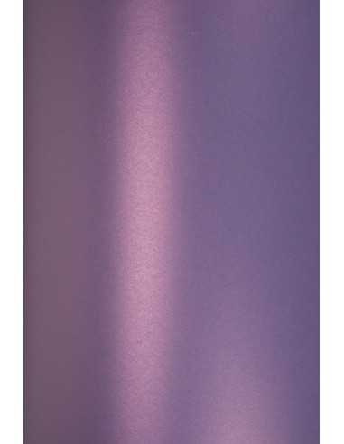 Papier métallisé violet nacré 250g Majestic Satin Violet - 10 feuilles A4