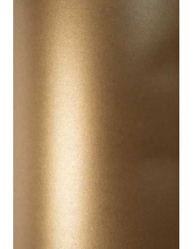 Papier métallisé marron nacré 125g Sirio Pearl Fusion Bronze - 10 feuilles A4