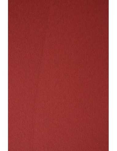 Papier coloré texturé rouge à rayures 215g Nettuno Rosso Fuoco - 10 feuilles A4