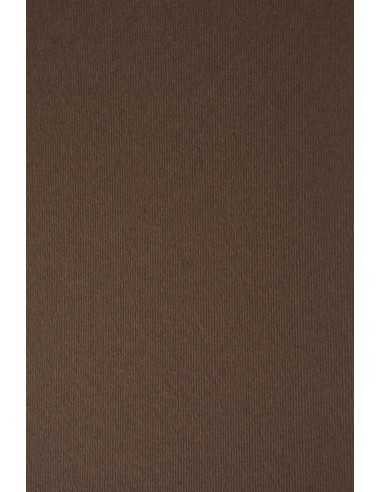 Papier coloré texturé marron à rayures 215g Nettuno Carruba - 10 feuilles A4