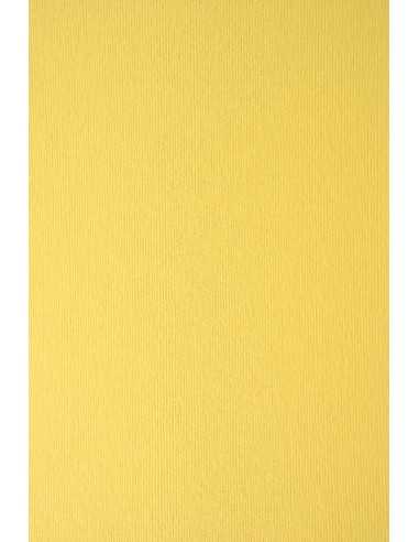 Papier coloré texturé jaune à rayures 215g Nettuno Pompelmo - 10 feuilles A4