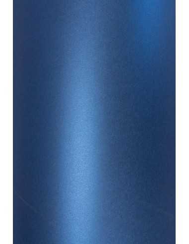 Papier métallisé bleu marine nacré 290g Cocktail Blue Moon - 10 feuilles A4