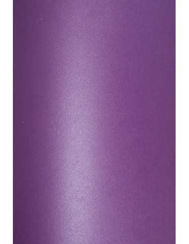 Papier métallisé violet 290g Cocktail Purple Rain - 10 feuilles A4